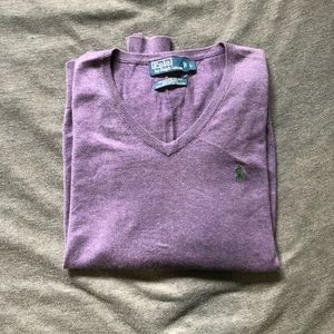 Ralph Lauren Cashmere/Silk Purple Sweater Size L